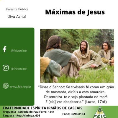 Máximas de Jesus 22 - “Se tivésseis fé como um grão de mostarda, diríeis a esta amoreira: Desenraiza-te...” (Lucas,17:6)