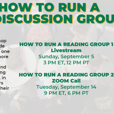 Green Socialist Workshops, How to Run a Reading/Discussion Group