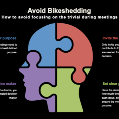 How to avoid meetings about the trivial, aka bikeshedding