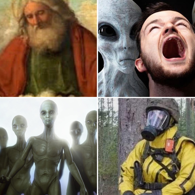 Conspiracy theories, End times, Aliens.