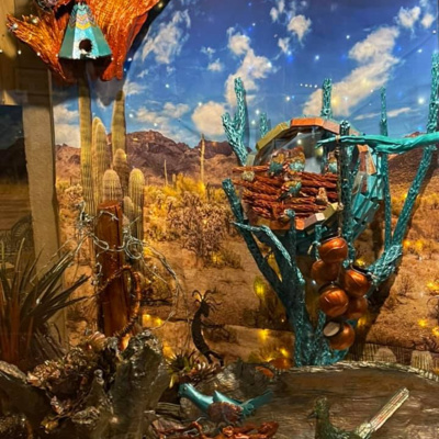 Repression to Freedom an Interpretative Art Installation Window Display by Coach & Artist Rene Sepulveda