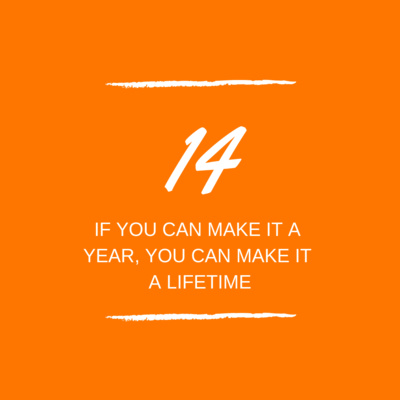 Day 14 : 📠 If you can make a year you can make a lifetime