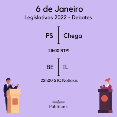 Debates Legislativas 2022 - 6 de Janeiro - PS vs Chega e BE vs IL (Análise)