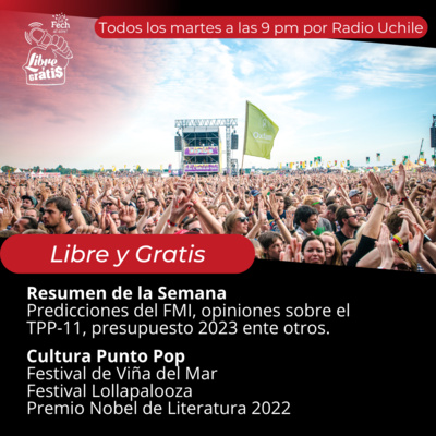 11-10-2022 | Resumen de la semana | Anuncios de Lollapalooza y Viña en Cultura punto Pop