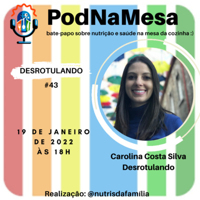 PodNaMesa #43 DESROTULANDO. Já conhece este aplicativo? Bate-papo sobre alimentação, nutrição e saúde na mesa da cozinha.