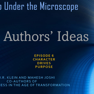 Authors' Ideas - #6 Character Drives Purpose