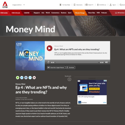 CNA Money Mind Ep 4 : What are NFTs and why are they trending?