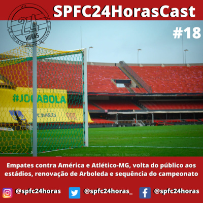 SPFC24HorasCast #18 - Empates contra América e Atlético-MG, volta do público aos estádios, dificuldade na renovação de Arboleda e sequência do campeonato