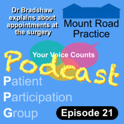 Dr Bradshaw explains about appointments at the surgery