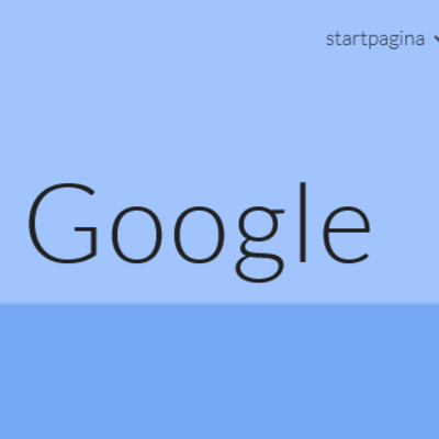 Startpagina hoog in Google