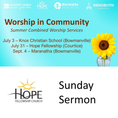 Sunday Sermon: Getting Dirt Under Your Fingernails... Together