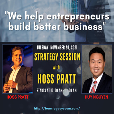 Strategy Session with Hoss Pratt - Best-Selling Author I Expert Authority on Lead Generation & Lead Conversion | Keynote Speaker | Trainer | Coach | Entrepreneur