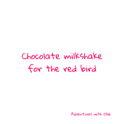 Chocolate milkshake for the red bird