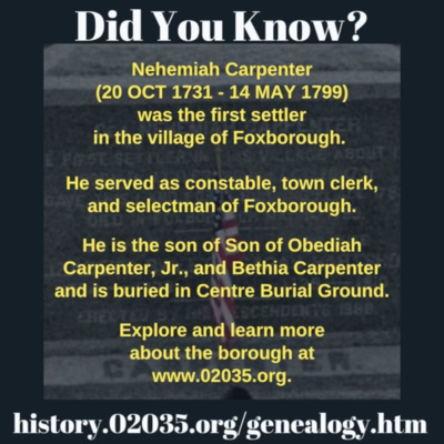 Today In Foxborough History (October 20)