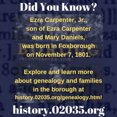 Today In Foxborough History (November 7)