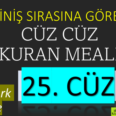 25. Cüz | İniş Sırasına Göre Cüz Cüz Yaşar Nuri Öztürk Kuran Meali Dinletisi 25. Cüz | İniş Sırasına Göre Cüz Cüz Yaşar Nuri Öztürk Kuran Meali Dinletisi