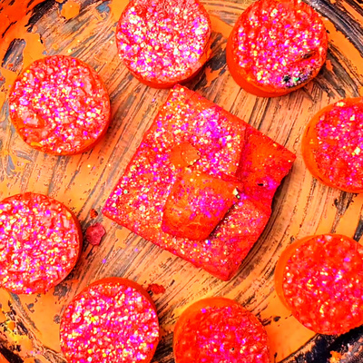 ORANGE Citric Acid Dyed Chalk Series Pt 4/6 🌈🧡 Acid Rainbow Collab w/ DivinityAsmr_!​