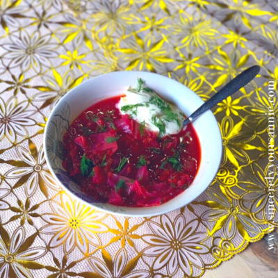 My twist on a Classic Borscht {Recipe}