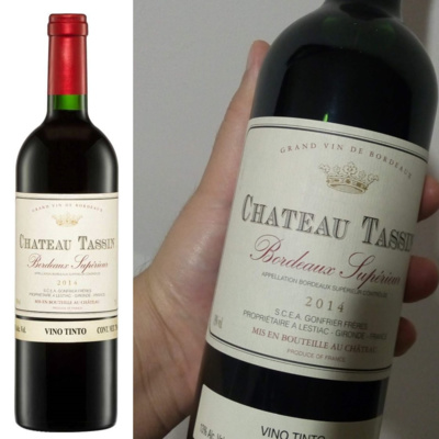 Capítulo 16: Un tesoro francés en una botella de vino, Chateau Tassin, Bordeaux Supérieur, 2014