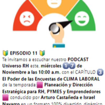 EPISODIO 11 El Poder de las Encuestas de CLIMA LABORAL, Planeación y Dirección Estratégica para RH, PYMES y Emprendedores 3a parte episode artwork