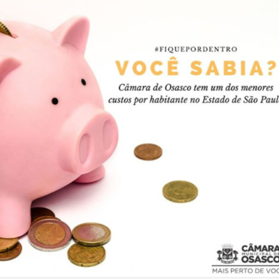 Legislativo osasquense tem um dos menores custos por habitante do Estado de SP