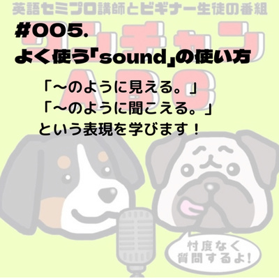 #005. よく使う「sound」の使い方