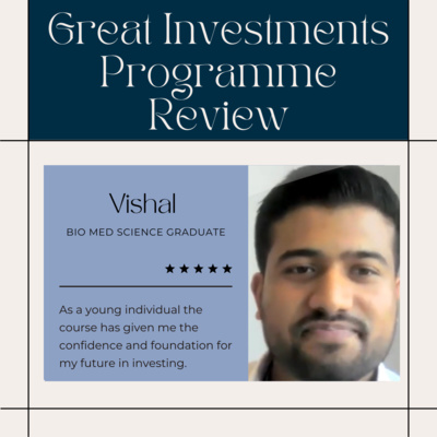 Great Investments Programme Review - Vishal episode artwork