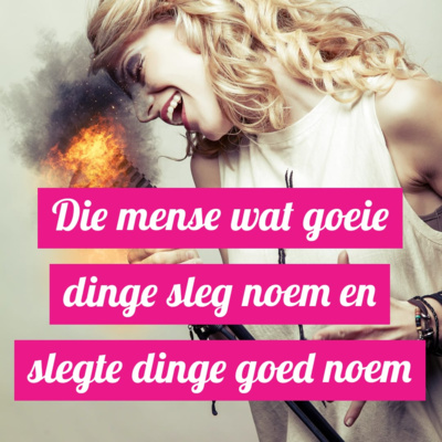 Die mense wat goeie dinge sleg noem en slegte dinge goed noem episode artwork