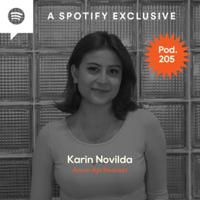 Pod. 205 Karin Novilda TALKS ABOUT BEING BLUNT TO THE WORLD episode artwork