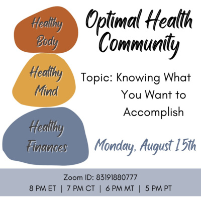8/15/22 - Element 02 - Knowing What You Want to Accomplish episode artwork