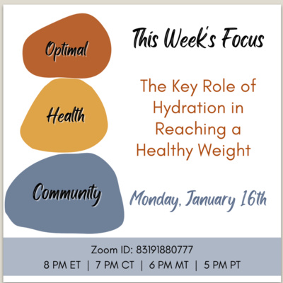 1/16/23 - Element 10 - The Key Role Of Hydration in Reaching A Healthy Weight episode artwork