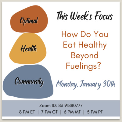 1/30/23 - How Do You Eat Healthy Beyond Fuelings? episode artwork