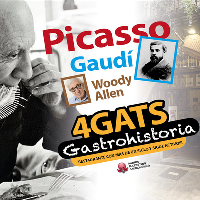 #104 - Gastrohistorias: 4 GATS - Cultura, arte y clientes ilustres cómo Picasso, Gaudí y otros. episode artwork