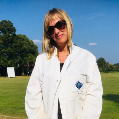 ANNIE CHAVE - editor of "County Cricket Matters"