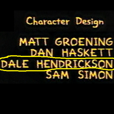 Dale Hendrickson Artist & Character Design for The Simpsons