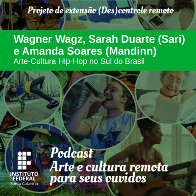 #09 | Arte e Cultura remota para seus ouvidos: Wagner Wagz, Sarah Duarte (Sari) e Amanda Soares (Mandinn): Arte-Cultura Hip-Hop no Sul do Brasil