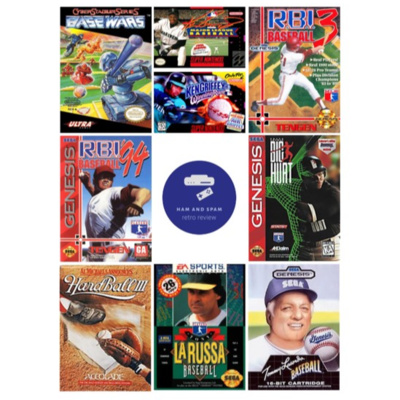 509 - Retro Baseball - Base Wars (NES), Tommy Lasorda Baseball (SEGA), RBI 3 & RBI '94 (SEGA), Ken Griffey Jr. MLB & Winning Run (SNES), Frank Thomas Big Hurt Baseball (SEGA), & Hard Ball III (SEGA)