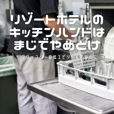 #10 リゾートホテルのキッチンハンドはまじでやめとけ