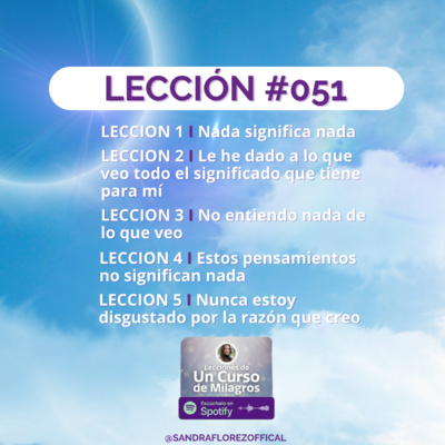 Lección Repaso #51 UCDM | Ep. 53 | Sandra Florez episode artwork
