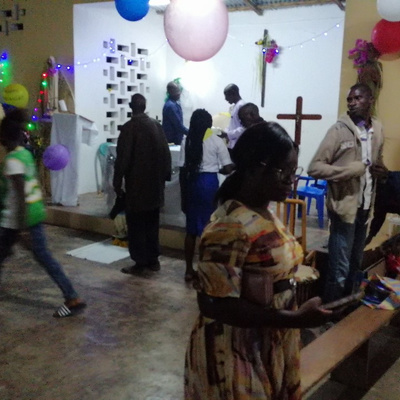 Messe de Noël Église Saint-Benoît. Dans la communauté de Albadar Dans Abene- Casamance Senegal