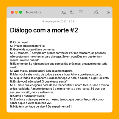 Diálogo com a morte