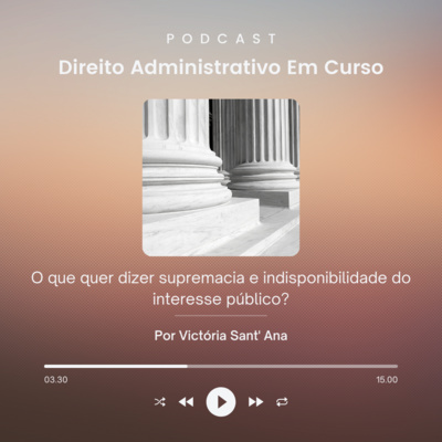 O que quer dizer supremacia e indisponibilidade do interesse público?