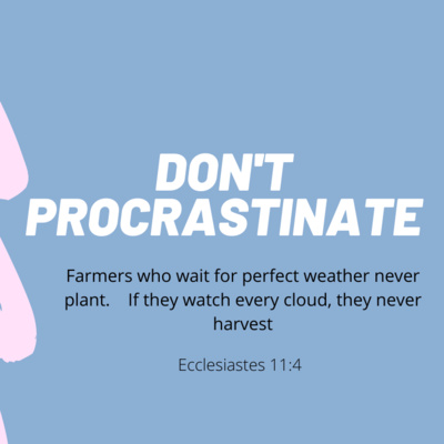 Don't Procrastinate