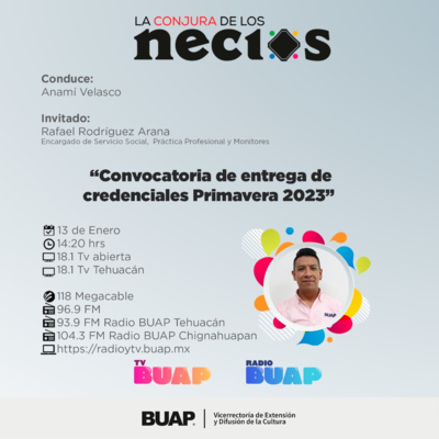 Ep. Entrega de credenciales: nuevo ingreso Primavera 2023. La conjura de los necios. episode artwork