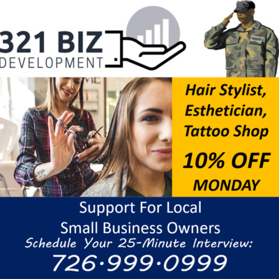 Hair Stylists-Estheticians-Tattoo Artists: Monday Is 10% Off Podcast Interviews