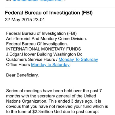 Reading more spam emails