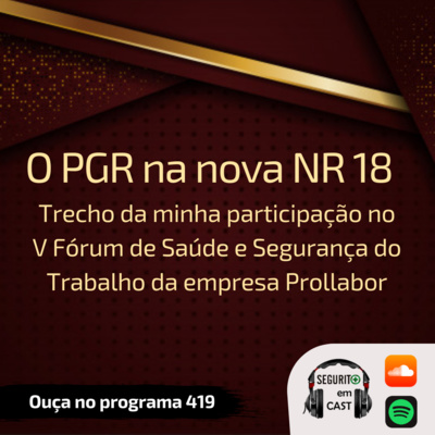 #419 - Trecho da minha participação no Fórum Prollabor sobre PGR na NR 18