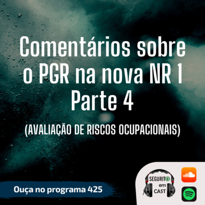 #425 - Comentários sobre o PGR na nova NR 1 - Parte 4