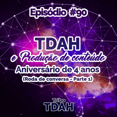 Tribo TDAH #90 - TDAH e Produção de conteúdo (Aniversário 4 anos com Gaveta, Kell Bonassoli e Rodrigo Zottis) (Roda de conversa - Parte 1) episode artwork