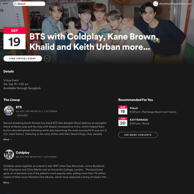 Virtual Events on Spotify